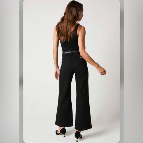 Rolla’s Black High Rise Wide Leg Jeans Women’s Size 24 Aussie 6 G’Day Mate - Picture 3 of 12